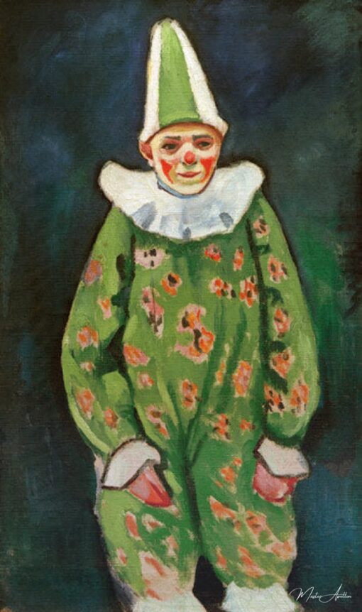 Clown en costume vert – August Macke August Macke