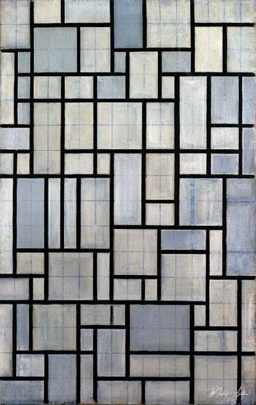 Composition avec la grille 2 – Mondrian Piet Mondrian