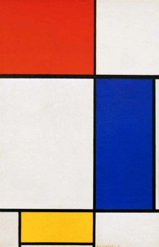 Composition avec rouge jaune bleu – Mondrian Piet Mondrian