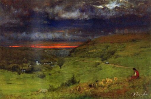 Sunset at Etretat – George Inness George Inness