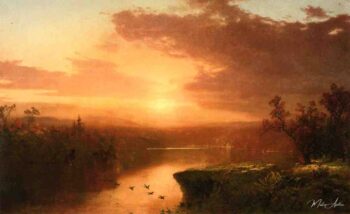 Coucher du soleil plus lac George – John Frederick Kensett John Frederick Kensett