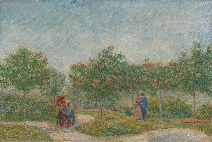 Couples d’amoureux au square saint-Pierre – Van Gogh Vincent Van Gogh