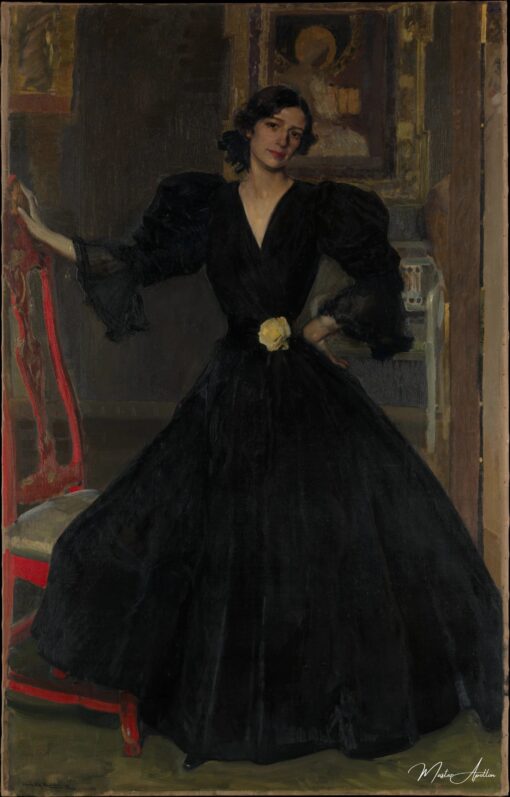 Dame de sorolla en noir – Sorolla Joaquín Sorolla