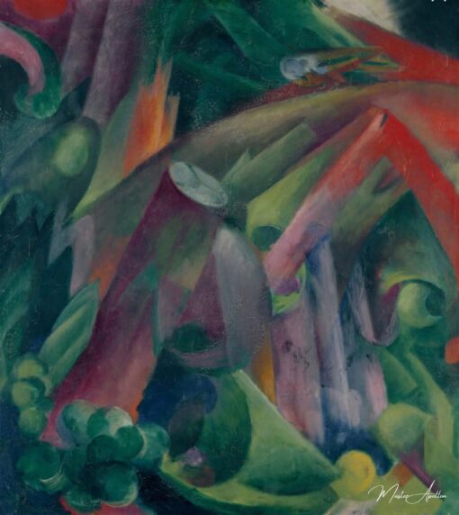 Dans une forêt avec un oiseau – Franz Marc Franz Marc