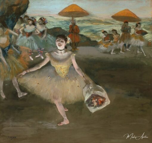 Danseuse au bouquet, saluant sur la scène – Edgar Degas Edgar Degas