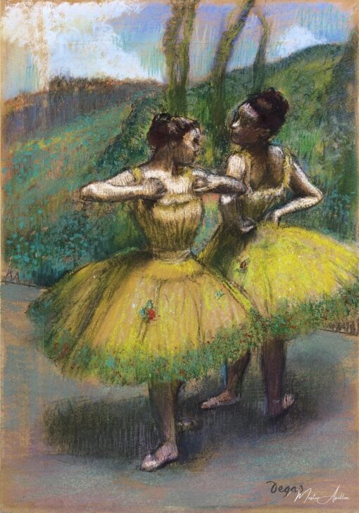 Danseuses jupes jaunes (Deux danseuses en jaune) – Edgar Degas Edgar Degas