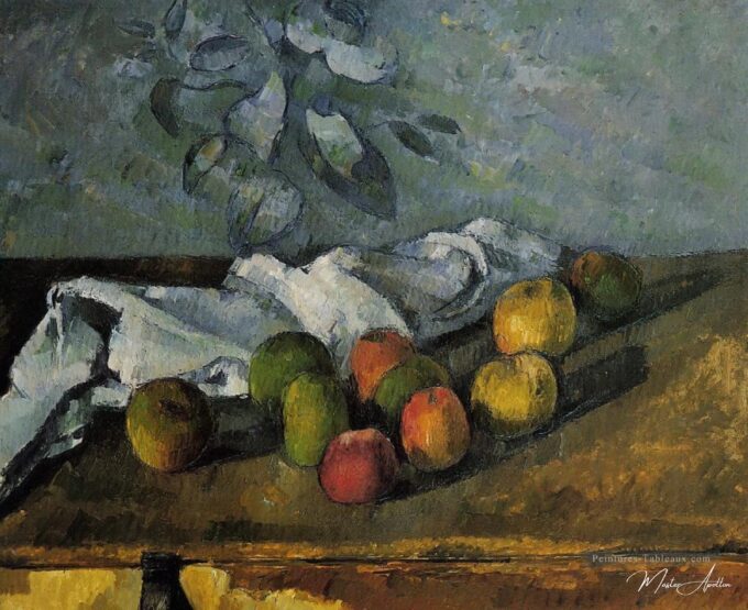 Des pommes et une serviette – Paul Cézanne Paul Cézanne