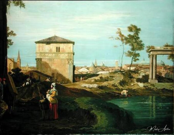 Détail de « Capriccio avec motifs de Padoue » – Giovanni Antonio Canal Giovanni Antonio Canal