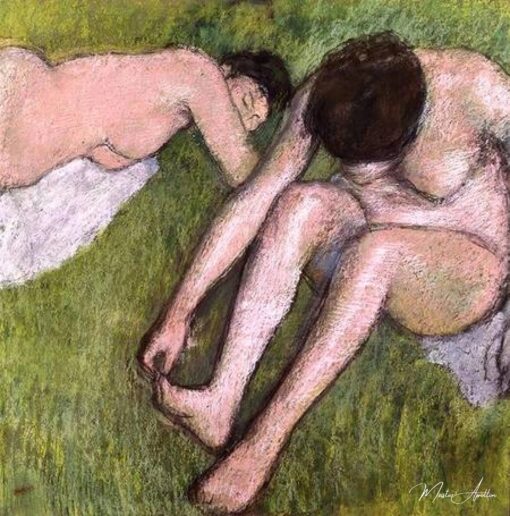 Deux baigneurs sur l’herbe – Edgar Degas Edgar Degas