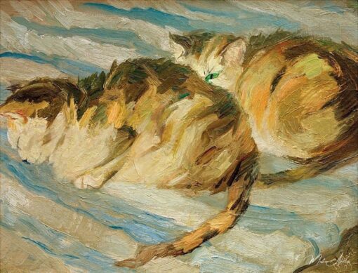 Deux chats gris (étude de chat II) – Franz Marc Franz Marc