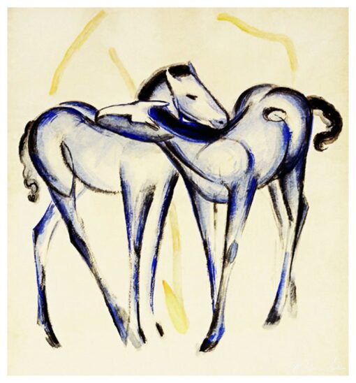 Deux chevaux bleus – Franz Marc Franz Marc