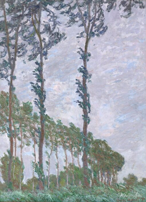 Effet de vent, série des peupliers – Claude Monet Claude Monet
