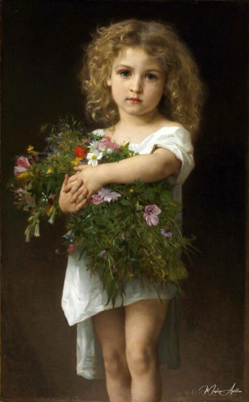 Enfant tenant des fleurs – William Bouguereau William Bouguereau
