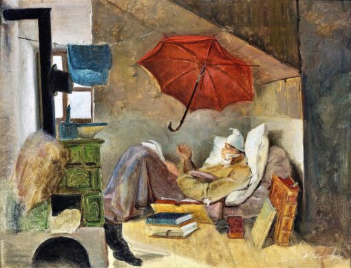 Étude pour Le Poète pauvre – Carl Spitzweg Carl Spitzweg