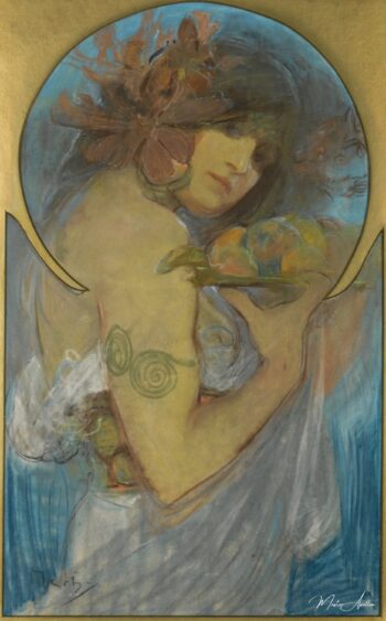 Étude pour un poster « Fruit » – Mucha Alphonse Mucha