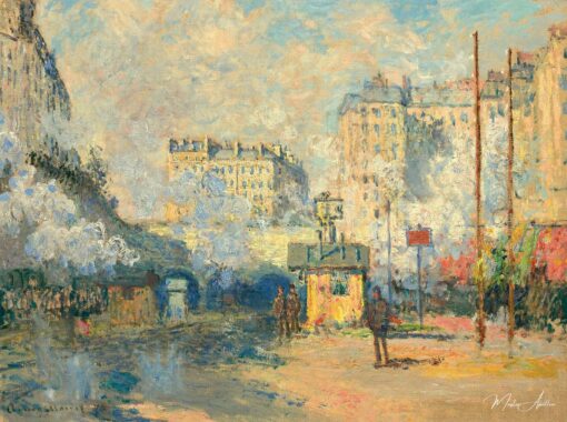 Extérieur de la gare Saint-Lazare, effet de soleil – Claude Monet Claude Monet