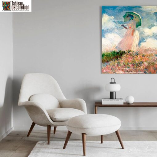 Femme à l’ombrelle tournée vers la gauche – Reproduction tableau monet Claude Monet 5