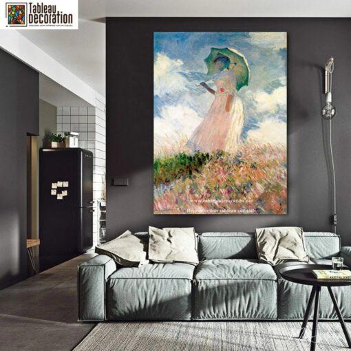 Femme à l’ombrelle tournée vers la gauche – Reproduction tableau monet Claude Monet 3