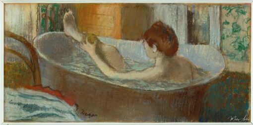 Femme dans son bain s’épongeant la jambe – Edgar Degas Edgar Degas