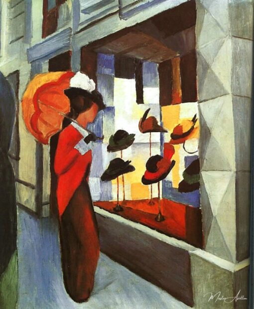 Femme devant un magasin de chapeaux – August Macke August Macke