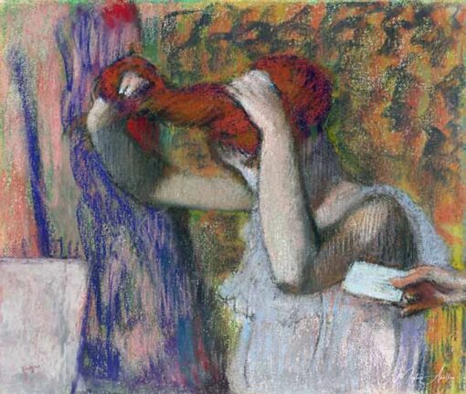 Femme se coiffant, la lettre – Edgar Degas Edgar Degas