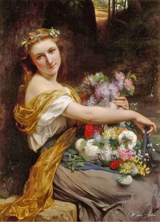 Fille aux fleurs – Pierre Auguste Cot Pierre-Auguste Cot