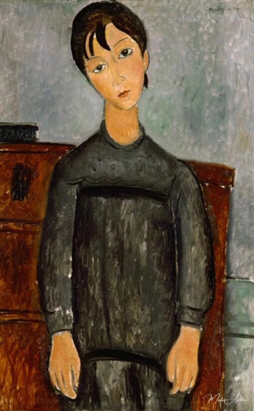 Fille avec le tablier noir – Amedeo Modigliani Amedeo Modigliani