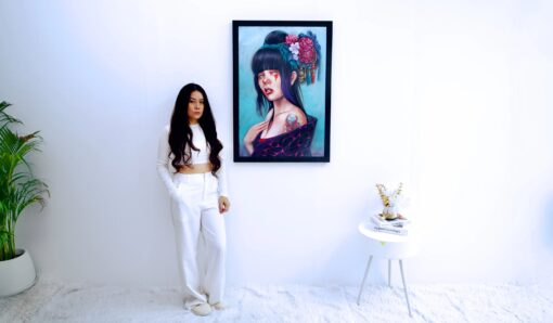 Fille avec un Chignon Floral | 60 x 90 cm La Galerie d'art en ligne art gallery 5