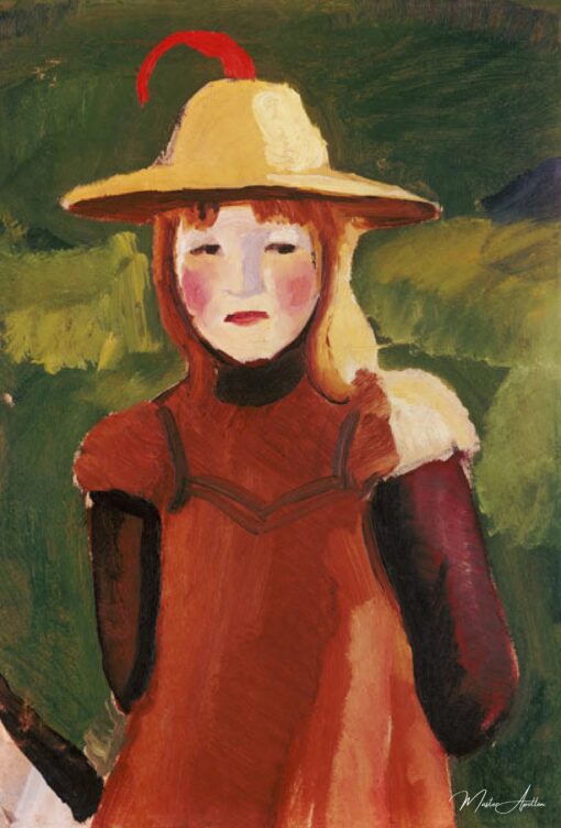 Fille de paysan avec le chapeau de paille – August Macke August Macke