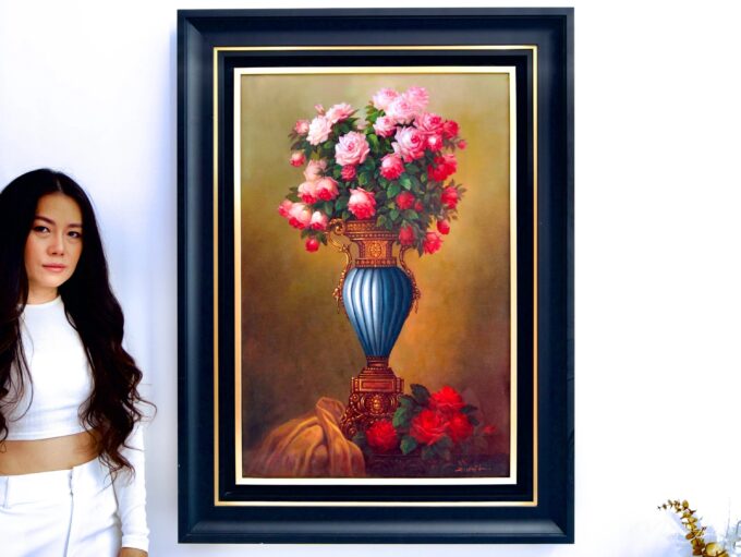 Fleurs dans un Vase Antique | 60 x 90 cm La Galerie d'art en ligne art gallery