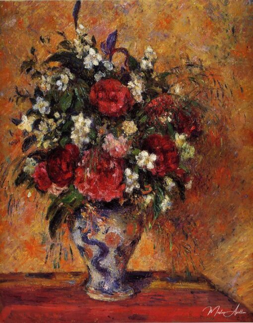Fleurs dans un vase – Camille Pissarro Camille Pissarro