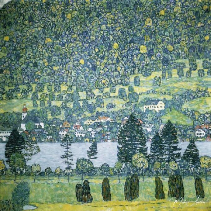 Forêt en pente Unterach au Attersee – Gustav Klimt Gustav Klimt