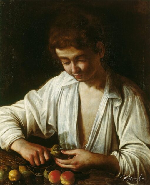 Garçon épluchant un fruit c.1593 – Caravage Le Caravage