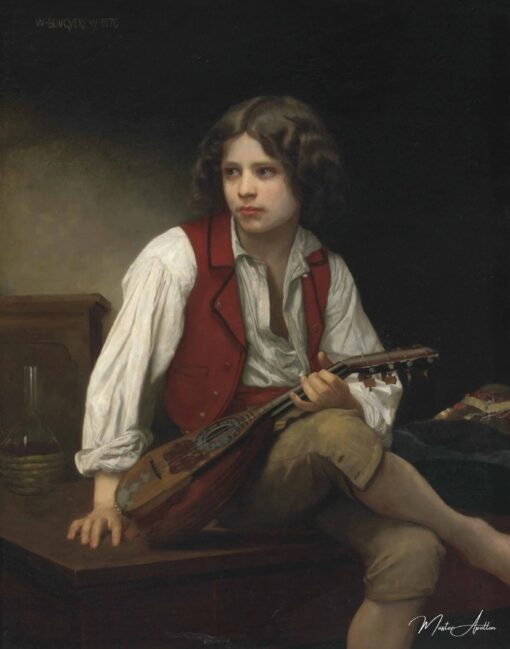 Garçon italien avec mandoline – William Bouguereau William Bouguereau