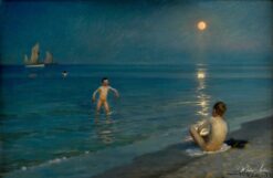 Garçons se baignant à Skagen, soirée d’été – Peder Severin Kroyer Peder Severin Krøyer