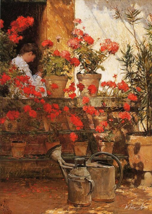 Géraniums par Childe Hassam – Childe Hassam Childe Hassam