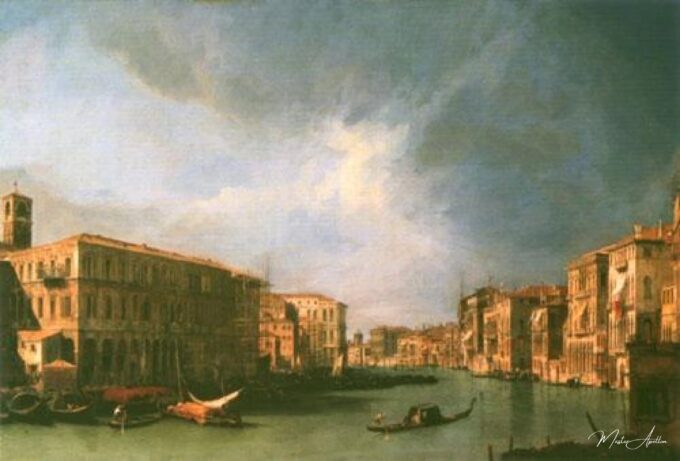 Grand canal : vue du nord depuis la proximité du pont du Rialto le – Giovanni Antonio Canal Giovanni Antonio Canal