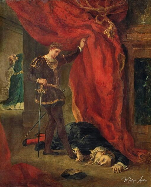 Hamlet devant le corps de Polonius – Eugène Delacroix Eugène Delacroix