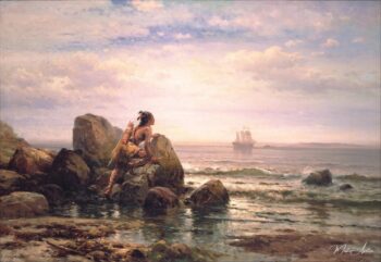 Henrik Hudson entrant dans le port de New York, le 11 septembre 1609 – Edward Moran Edward Moran