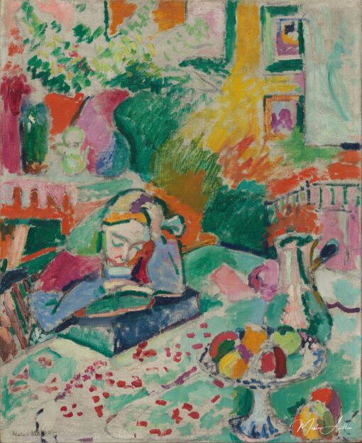 Intérieur avec une jeune fille en train de lire – Matisse Henri Matisse