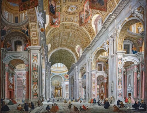 Intérieur de la basilique Saint Pierre de Rome – Giovanni Paolo Panini Giovanni Paolo Panini