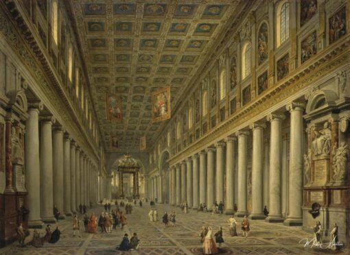 Intérieur de la basilique Sainte-Marie-Majeure (Santa Maria Maggiore) a Roma – Giovanni Paolo Panini Giovanni Paolo Panini