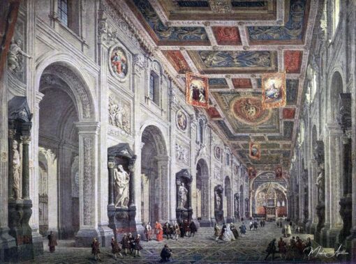 Intérieur de l’église San Giovanni in Laterano à Rome – Giovanni Paolo Panini Giovanni Paolo Panini