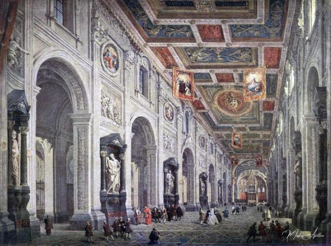 Intérieur de l’église San Giovanni in Laterano à Rome – Giovanni Paolo Panini Giovanni Paolo Panini 2