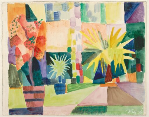 Jardin au bord du lac de Thoune – August Macke August Macke