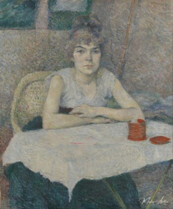Jeune femme à une table – Toulouse Lautrec Henri de Toulouse-Lautrec