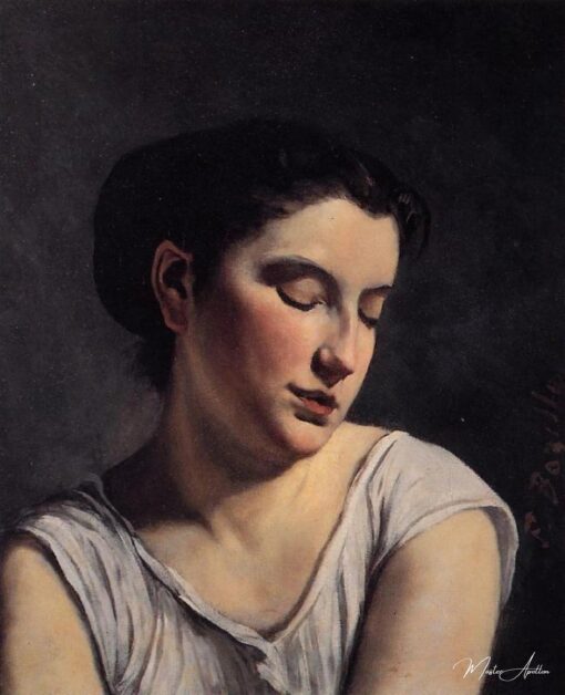 Jeune femme aux yeux baissés – Frédéric Bazille Frédéric Bazille