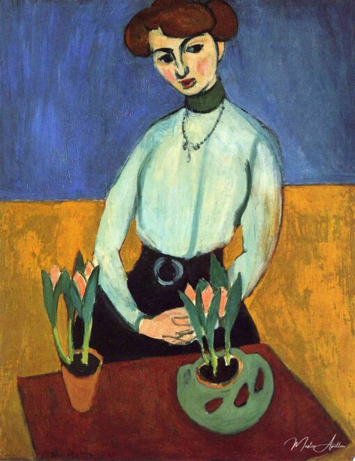 Jeune fille aux tulipes Jeanne Vaderin – Matisse Henri Matisse