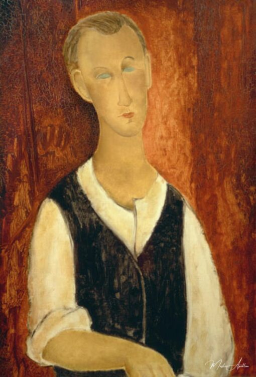 Jeune homme avec le gilet noir – Amedeo Modigliani Amedeo Modigliani