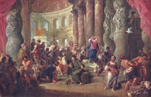 Jsésus Christ chasse les marchands du Temple – Giovanni Paolo Panini Giovanni Paolo Panini